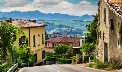  Italian street in a small provincial town of Tuscan