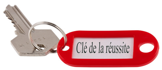 clé de la réussite, fond blanc