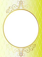 Vector vintage border frame logo engraving with retro ornament pattern in antique rococo style decorative design
