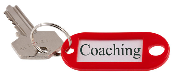 clé de coaching, fond blanc