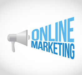 online marketing megaphone message concept