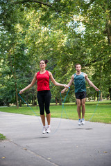 Workout with skipping rope