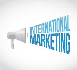 international marketing megaphone message concept