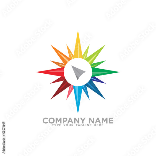 line compass logo icon stock image and royalty free vector files on