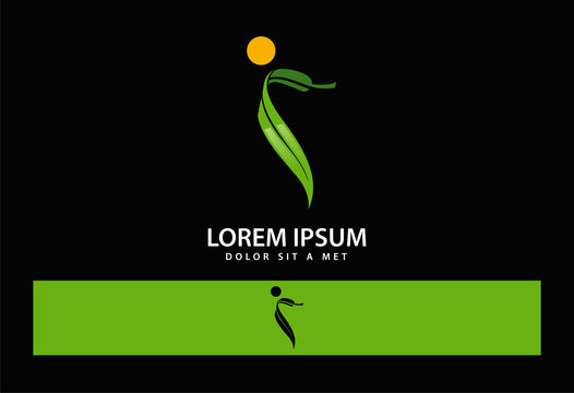 Leaf People Active Logo Vector