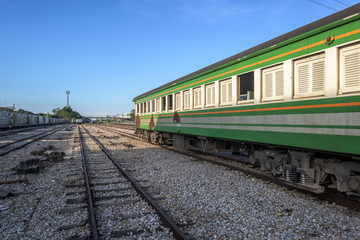 Fototapeta premium Train and Railway at Train Station