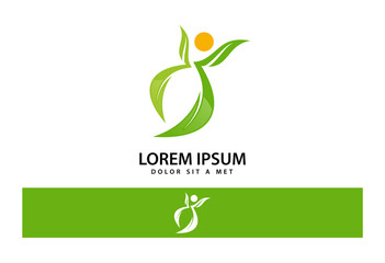 Leaf People Active Logo Vector