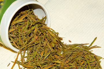 the dried labrador tea closeup
