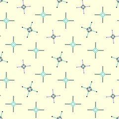 beautiful abstract geometric objects on a light background seamless pattern vector illustration