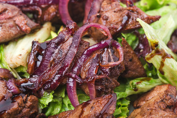 Grilled veal shish kebab.