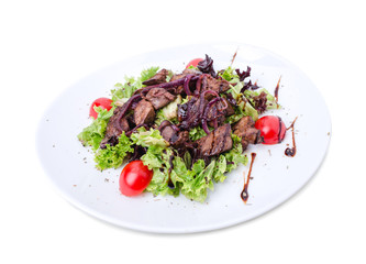 Grilled veal shish kebab.