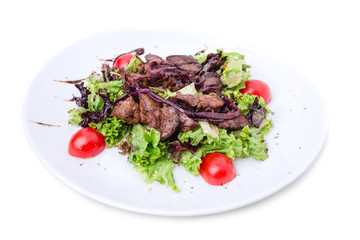 Grilled veal shish kebab.