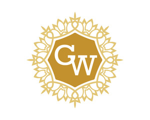 GW initial royal letter logo