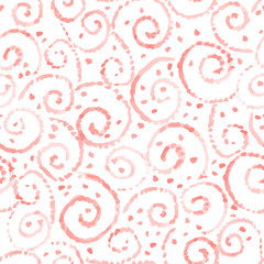 watercolor swirls seamless vector pattern