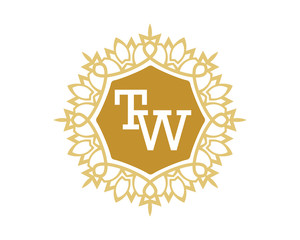 TW initial royal letter logo