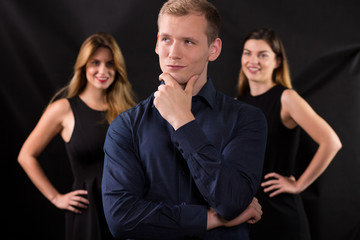 Macho and attractive women