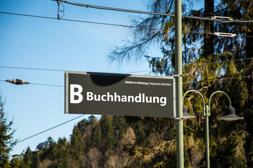 Fototapeta premium Schild 52 - Buchhandlung