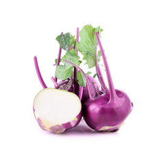 Kohlrabi root isolated on white background