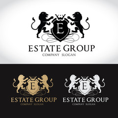 Luxury logo,boutique identity,real estate,property,royalty logo,hotel logo,crest logo,Victorian style logo,Vector Logo Template.