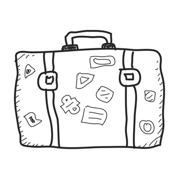 Simple doodle of a suitcase