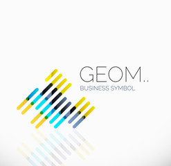 Logo, linear abstract geometric icon