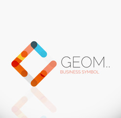 Logo, linear abstract geometric icon