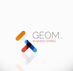 Logo, linear abstract geometric icon