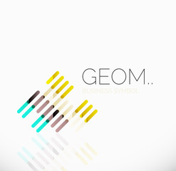 Logo, linear abstract geometric icon