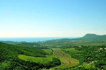 Obraz premium Mountains, plains in Crimea