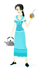 yerba mate argentinian gaucho girl