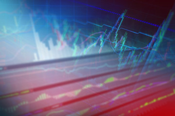 Forex graph chart of stock market investment trading
