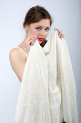 girl and towel