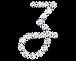 A stunning beautiful "Z" set in diamonds. V. 9