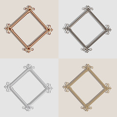 Four metal frame