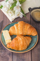 Fresh baked croissants