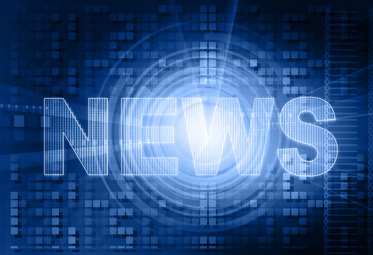 words News on digital background