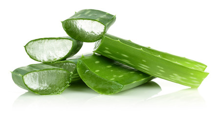 Obraz premium Fresh cut Aloe Vera slices