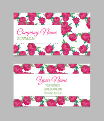 Beautiful floral business cards