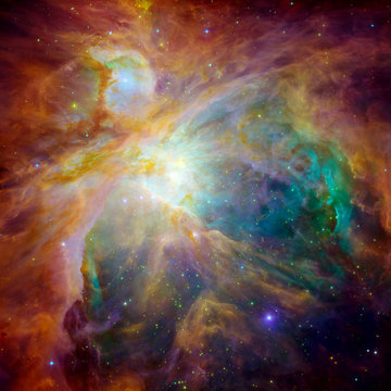 Fototapeta Hubble panoramic view of Orion Nebula reveals thousands of stars