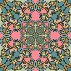 colored seamless pattern. Vintage elements. vector illustration