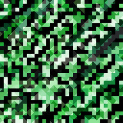 Green pixel background vector illustration