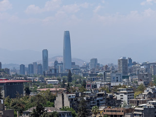 Fototapeta na wymiar Panoramic of Santiago de Chile, Chile.