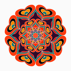 Mandala. Vintage elements. vector illustration