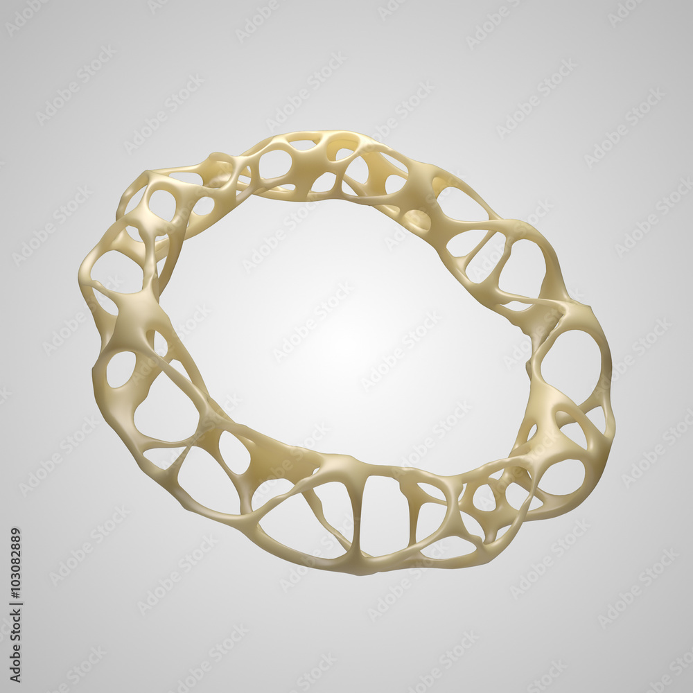 Poster abstract background with 3d geometry form with voronoi like patterns.