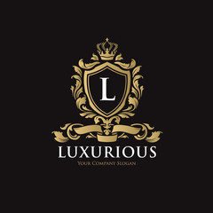 Luxury Logo Template design for hotel and elegant brand identity.