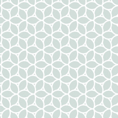 Seamless vector light blue and white ornament. Modern geometric pattern with repeating elements