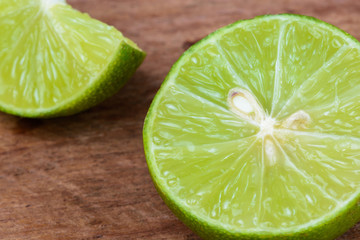 fresh lime rustic wooden table