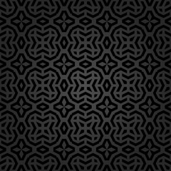 Seamless geometric dark pattern by stripes. Modern vector background with repeating lines