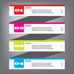 Modern design clean number banner with business concept used for website layout. Infographic. 