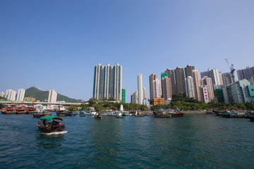 Fototapeta na wymiar Aberdeen Harbour - Hong Kong Island